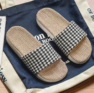 Automne hiver intérieur maison pantoufles unisexe mode Jute plaine teint réglable tissé grande taille moderne minimaliste Hometexile - Product Image 3