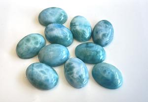 Naturel Larimar ovale 3x5mm à 15x20mm Cabochon-lâche larimar ovale cabochon bonne qualité - Product Image 2