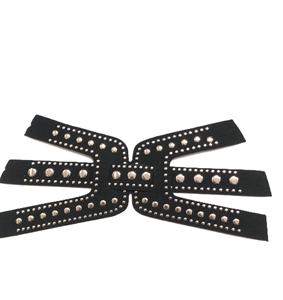 Chaussures pour femmes à clous, dessus avec autocollants en strass et matériaux auxiliaires, dessus de chaussures à tension contrôlée, approvisionnement direct d'usine - Product Image 6