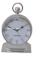 Kuningan Vintage jam meja Bahari/Analog Dial Romawi antik selesai untuk meja belajar dekorasi kantor kuningan jam meja antik