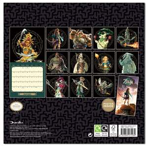 Calendario de Pared 2025 de The Legend of Zelda, Material de Papel, con Reloj, para Uso en Mesa y Oficina, para Promoción - Product Image 2