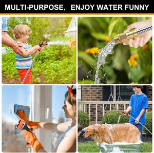 Spruzzatore <span class=keywords><strong>per</strong></span> tubi da giardino 10 modelli di funzione di irrigazione regolabile aggiornamento Pup Jet Dog Wash Bath pistola <span class=keywords><strong>per</strong></span> massaggio doccia <span class=keywords><strong>per</strong></span> animali domestici - Product Image 4