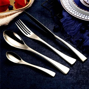 Portugal Mariage De Luxe Argent Plaqué Avec Rustique Argent U Forme Poignée En Acier Inoxydable Moderne Or Couverts Ensemble De Vaisselle ensemble - Product Image 3