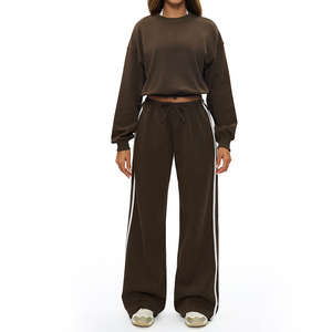 Women Jogger Sets Activewear <b>Long</b> <b>Sleeve</b> Cropped <b>Top</b> Sweatpants <b>Gym</b> Tracksuit for Women's - Product Image 6