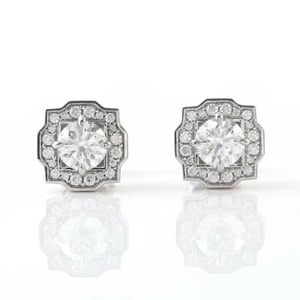 925 Sterling Silver Moissanite Round Cut <b>Diamond</b> <b>Earrings</b> Hip Hop Jewelry Stud <b>Earrings</b> Round Cut Moissanite <b>Earring</b> for Women - Product Image 2
