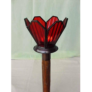 Garden Stake Metal & Glass <b>Tealight</b> <b>Candle</b> Holder - Product Image 1