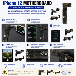 <span class=keywords><strong>Carte</strong></span> <span class=keywords><strong>mère</strong></span> d'origine déverrouillée avec composants Face ID TrueDepth assortis, pièces de réparation mobiles pour <span class=keywords><strong>iPhone</strong></span> <span class=keywords><strong>12</strong></span> - Product Image 6