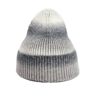 หมวกบีนนี่ถักไหมพรมฤดูหนาวคุณภาพสูงขายดี สีสันสดใส หมวกไหมพรมอุ่นๆ สีรุ้ง แฟชั่น หมวกบีนนี่แบบพับขอบ - Product Image 2