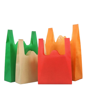 Nuevas bolsas no tejidas de alta calidad Top U W Cut Venta al por mayor Bolsas de estilo de vida Llevar compras Impresión Bolsas de camisetas no tejidas - Product Image 6