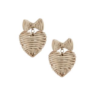 Pendientes de ratán natural de nuevo estilo para mujer, pendientes de joyería de moda de diseño variado, precio barato de mayoristas de Vietnam - Product Image 6