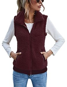Custom Canvas Pocket Coated 100% Cotton Stand Collar <b>Sherpa</b> Vest <b>Jacket</b> Casual Winter Warm Breathable Sleeveless Zip-Up Fall - Product Image 5