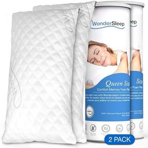 Set di 2 Cuscini Premium Regolabili in Memory Foam Sminuzzato Misura King per Casa e Hotel Collezione MB000279 - Product Image 1