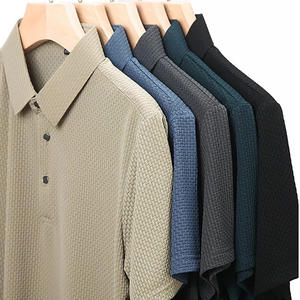 Polos de algodón de alta calidad para hombre, polos de Golf con logotipo personalizado, jersey de gran tamaño, camisetas de punto en blanco de Color sólido de manga corta - Product Image 6