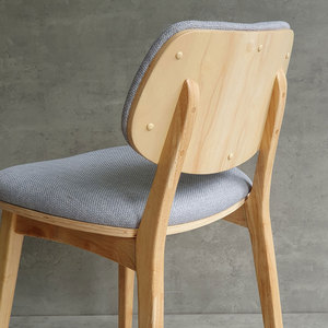 GCF161 Restaurant Furniture PLC Chair with Rubber Wood <b>Frame</b> and <b>Canvas</b> Cushion - Product Image 6