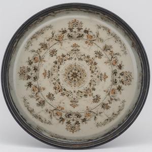 Forest Whisper Green Iron Tray Leaf Imprints Earthy Textures Natural <b>Charm</b> Designed for Peaceful Organic Lightweight Modern Art - Product Image 1