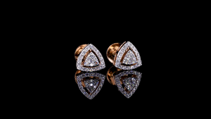 Pendientes Elegantes de Diamantes Cultivados en Laboratorio, Corte Brillante, Chapados en Oro de 14k/18k, Certificados por IGI, Joyería para Mujer - Product Image 4