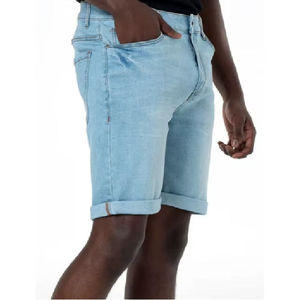 2025 Latest <b>Men's</b> Denim <b>Shorts</b> 100% Cotton <b>Slim</b> <b>Fit</b> Quick Dry Breathable Elastic Waist Casual Sporty Style Solid OEM Service - Product Image 2
