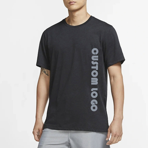 T-shirt à manches courtes pour hommes, couleur noire unie avec col ras du cou et tactique, nouveau modèle de tee-shirt imprimé par VIKY INDUSTRIES - Product Image 1