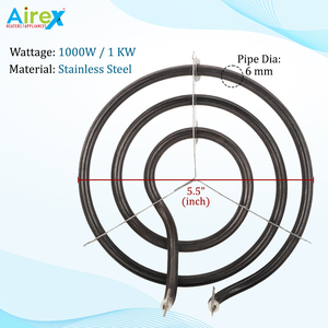 AIREX 1000วัตต์สแตนเลสสตีลแบบวงแหวนฮีตเตอร์แบบท่อข้าวโพดป็อปและมอระกู่สำหรับเครื่องทำน้ำอุ่น3วงแหวน - Product Image 3