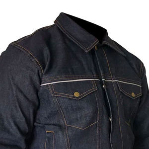 Chaqueta de mezclilla Retro para motocicleta para hombre, chaqueta de bombardero de Hip Hop, abrigo de calle con diseño de agujero de moda, ropa deportiva estampada, vaquero básico - Product Image 4