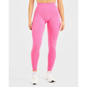 Dernier legging d'été personnalisé rose avec ceinture arrière en forme de V taille haute et vêtements de sport leggings de gym à la mode pour femmes - Product Image 1