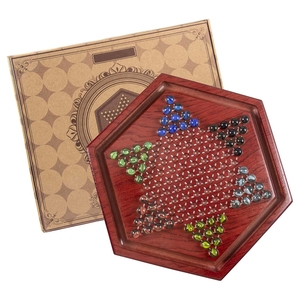 Gỗ Trung Quốc cờ Hội Đồng Quản trị trò chơi thiết lập với 60 viên bi thủy tinh, trò chơi chiến lược cổ điển cho trẻ em và người lớn bởi ayaans - Product Image 4