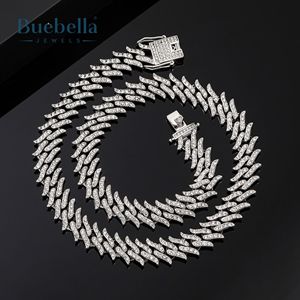 Collar de regalo de cadena cubana con pinchos de diamante de moissanita chapado en oro de 14 quilates de plata 925 para hombre - Product Image 2
