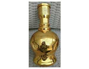 Cachimba de cristal de lujo de calidad superior, jarrón grabado al vacío dorado de 30 cm, efecto metálico, venta al por mayor, botella de cristal metálica, jarrón elegante - Product Image 3