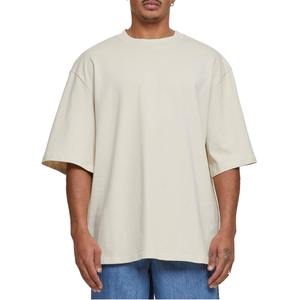 T-shirt pour homme en coton 100% italien, lourd, 260 g/m², surdimensionné, style hip-hop, décontracté, uni, col rond, technique de gonflage élevé, manches courtes personnalisées - Product Image 1