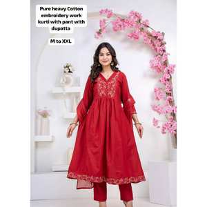 Conjunto de Pantalones y Blusa Anarkali Elegante para Mujer, Ropa Casual para Oficina, Festivales y Vacaciones - Trajes al por Mayor, Kurti Étnico Indio Pakistaní - Product Image 1