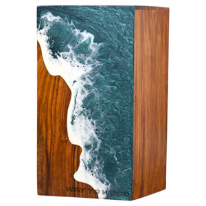 Urna de madera para cenizas humanas para adultos, hombres y mujeres-Urna de resina conmemorativa para cenizas-Urnas de cremación para entierro o exhibición en el hogar - Product Image 3