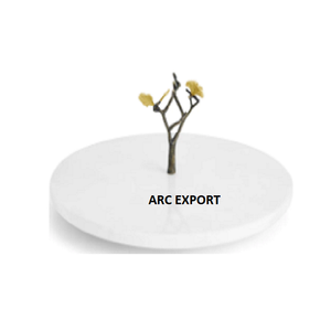 Support de papier de soie rond enduit de poudre blanche Unique de luxe en gros Sculpture présentoir en métal porte-mouchoirs pour boîte la plus vendue - Product Image 1