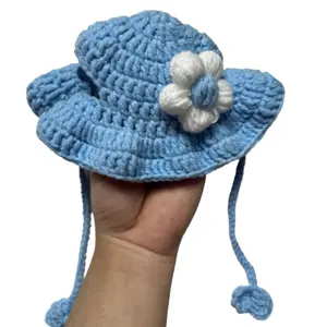 Cute handmade wool hats for dogs and cats 100% Natural 2023 New Design 4W Pet Safe Best Choice Durable Vaccum From Vietnam