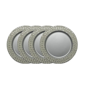 Juego de 2 platos de metal con forma personalizada de latón antiguo para restaurante y hogar - Product Image 3