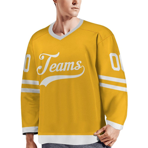 Maillot de hockey sur glace de qualité supérieure pour hommes, logo personnalisable, confortable, grande taille, manches longues, uniformes de hockey sur glace respirants - Product Image 1