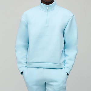 Ensemble de survêtement pour homme de haute qualité avec logo personnalisé 2026, coupe ajustée/oversize, couleur unie, manches longues, service OEM, tenue décontractée - Product Image 3