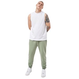 Camiseta sin mangas blanca de ajuste relajado para hombre, camiseta muscular de algodón con logotipo en negrita, perfecta para capas deportivas de gimnasio y moda de calle - Product Image 1