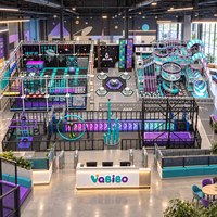 Aire de jeux intérieure sur le thème de la princesse Vabibo, trampoline, bowling, jeux d'arcade, salle de jeux VR laser, piscine à balles, personnalisable pour enfants