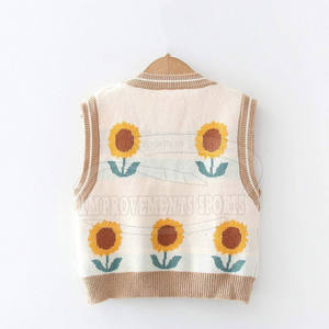 Couleur unie respirant femmes recadrée gilet tricoté nouveau Design adultes femmes recadrée gilet tricoté - Product Image 2