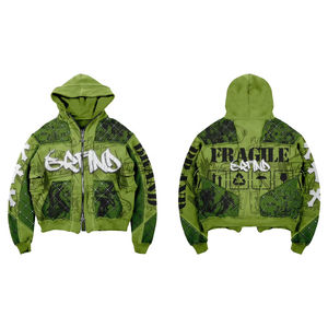 Sudadera con Capucha Extra Grande de Algodón Grueso Estampada para Invierno, 400GSM, Personalizada, con Diseño Gráfico - Ropa Urbana - Product Image 1