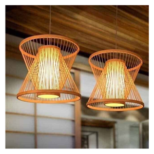 Améliorez votre bureau à domicile avec un style minimaliste Lampe en bambou écologique élégante Éclairage en rotin Design moderne pour une utilisation en intérieur - Product Image 3