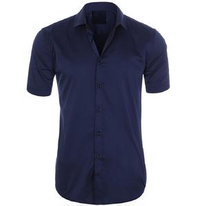 Camisa de Manga Corta Casual de Verano para Hombre, Personalizada, de Alta Calidad, 100% Poliéster, Corte Ajustado, con Botones y Logotipo Formal - Product Image 4