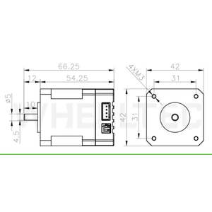 Moteur pas à pas hybride biphasé à commande intégrée moderne et économique WeiDe, réducteur de vitesse, couple de 5934 mN.m pour la construction - Product Image 3
