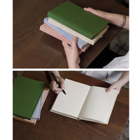 Usine impression personnalisée couverture rigide en cuir pu tissu lin couverture Journal lin journal journal carnet de notes planificateur bloc-notes