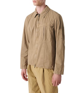 Veste en jean de travail vintage personnalisée pour hommes hiver col en toile extérieur fermeture éclair broderie décoration lettre motif - Product Image 3