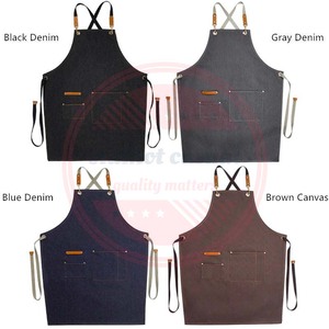 <b>Denim</b> Cotton Straps Barber <b>Apron</b>\High Quality Custom Logo and Sizes Hair Cutting Baber <b>Aprons</b> - Product Image 4