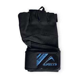 Gants de fitness mi-doigts en polyester pour la musculation et le cyclisme - Noir - Product Image 4