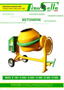 Mezcladora de Cemento y Concreto Comercial Tradicional de Fabricantes Italianos Profesionales, Diseño Comercial, Máquina Eléctrica de 320 Litros - Product Image 3