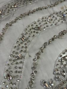 Meilleur prix, tissu luxueux 100% polyester avec perles et zircon, fabrication artisanale, fournisseur indien, confection de vêtements, motif tissé et en maille - Product Image 2