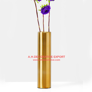 Gold Plated Table Top <b>Cylinder</b> Flower <b>Vase</b> for Living Room Greatest Quality Metal Gold Plating Table Centerpieces Flower Pots - Product Image 3